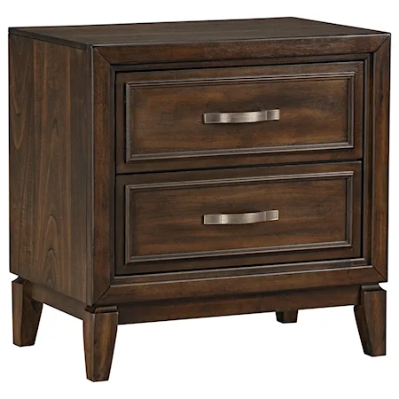 Transitional 2-Drawer Nightstand